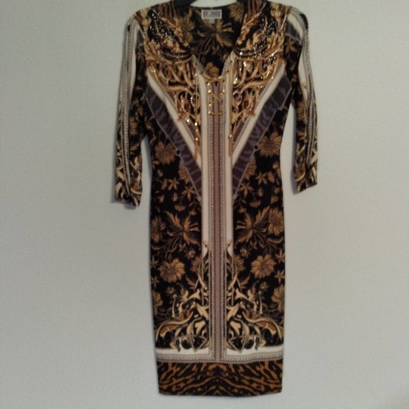 Elegant JM Collection Cold Shoulder Dress - Picture 2 of 10